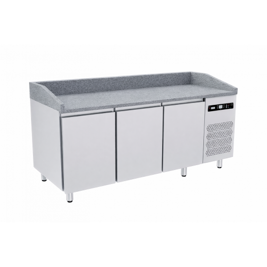 PIZCT888/I/G Ψυγείο πάγκος 80cm  πλάτος (για ταψιά  60x40) με 2 πόρτες  χωρίς καπάκι, με  γρανίτη & ουδέτερη  συρταριέρα  