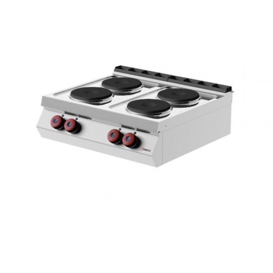 PE072T0 - Ηλεκτρική κουζίνα με 4 πλάκες - Top Line