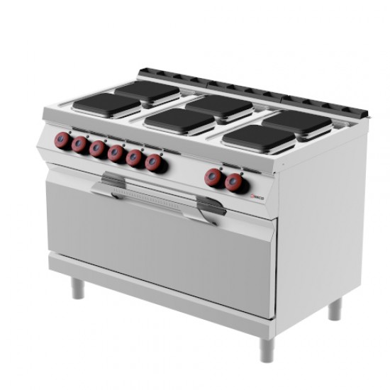 PEE73MQ - Ηλεκτρική κουζίνα-φούρνος 6 ματιών