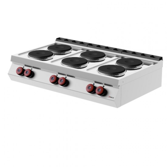 PE073T0 - Ηλεκτρική κουζίνα με 6 στρογγυλές πλάκες