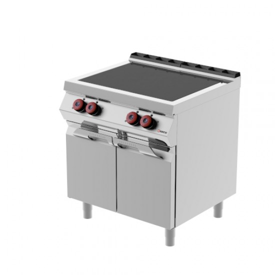 ID072MA - επαγωγική ηλεκτρική κουζίνα 4 εστιών με αρθρωτή πόρτα