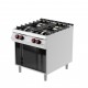 FE092M0 - Επαγγελματική Κουζίνα αερίου με 4 ερμητικά κλειστές εστίες σε ανοιχτή ουδέτερη βάση