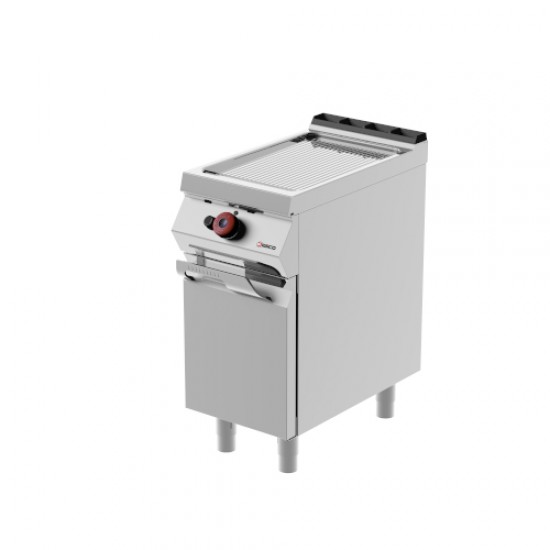 FTG71MJ - Επιφάνεια τηγανίσματος αερίου μονής πλάκας με αρθρωτή πόρτα