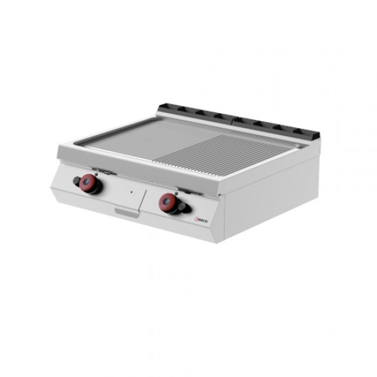 FTG72TC - Κουζίνα αερίου με διπλή πλάκα τηγανίσματος - Top Line