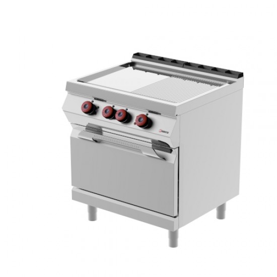 FTE72EF - Ηλεκτρική κουζίνα τηγανίσματος διπλής πλάκας με ηλεκτρικό φούρνο