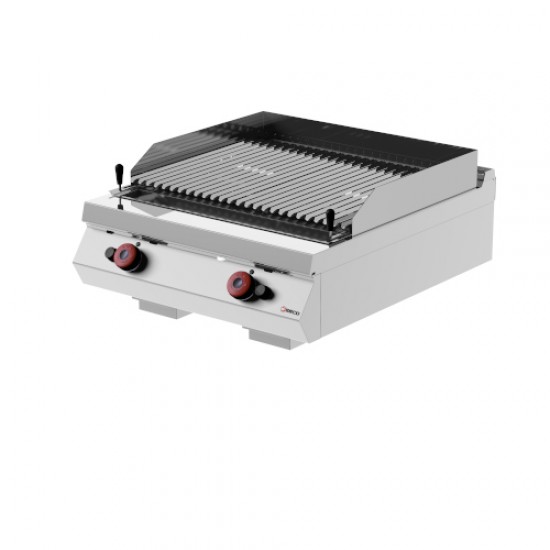 GPG92TA - Ψησταριά με πέτρα λάβας και πόδια=800mm