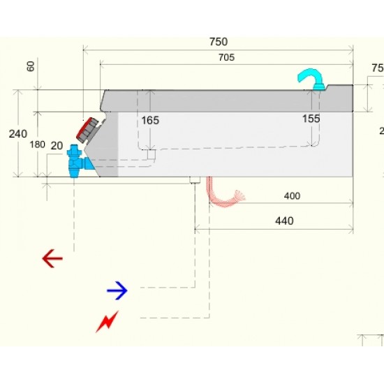 BME72T0 - Ενιαία μονάδα Bain-marie – Top Line