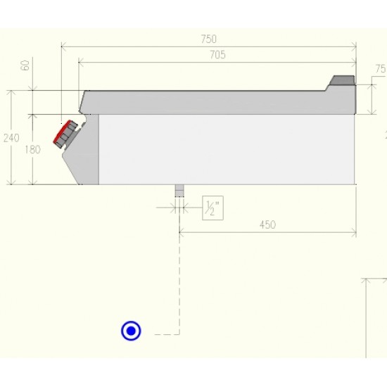 FTG71TA - Κουζίνα αερίου με μονή πλάκα τηγανίσματος - Top Line