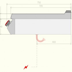 FTE71TA - Ηλεκτρική κουζίνα με μονή πλάκα τηγανίσματος - Top Line