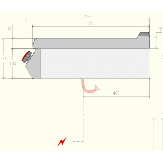 FTE71TA - Ηλεκτρική κουζίνα με μονή πλάκα τηγανίσματος - Top Line