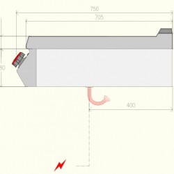 FTE72TA - Ηλεκτρική κουζίνα με μονή πλάκα τηγανίσματος - Top Line