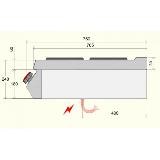 PE071T0 - Ηλεκτρική κουζίνα με 2 στρογγυλές πλάκες - Top Line