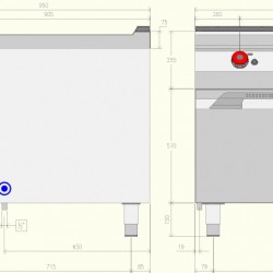 FTG92MA - Επαγγελματική κουζίνα αερίου