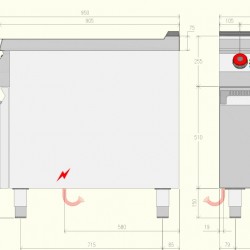 FTE91MB - Επαγγελματική ηλεκτρική κουζίνα
