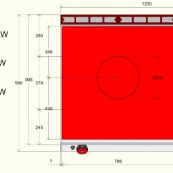 TPG93MA - Επαγγελματική εστία μαγειρέματος αερίου με αρθρωτή πόρτα