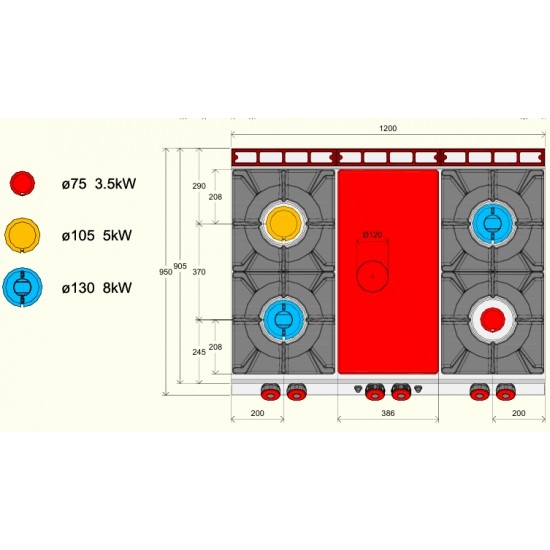 TPG93ME - Επαγγελματικός φούρνος αερίου