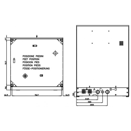 Επαγγελματικό πλυντήριο πιάτων PF 45 R
