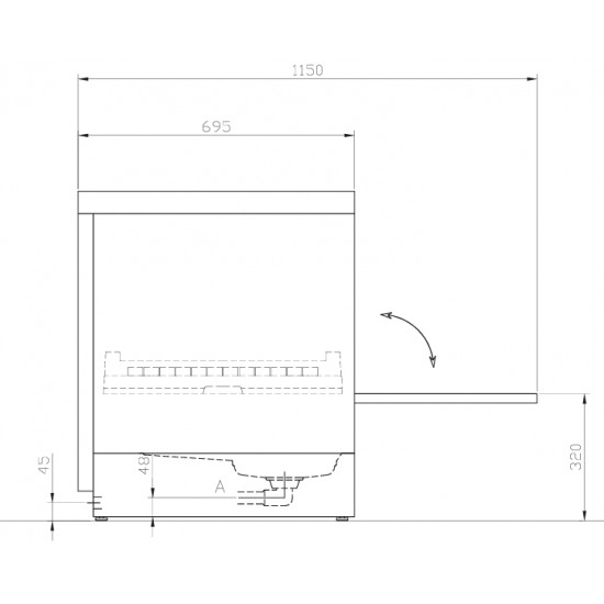 Επαγγελματικό πλυντήριο πιάτων PF 46 R