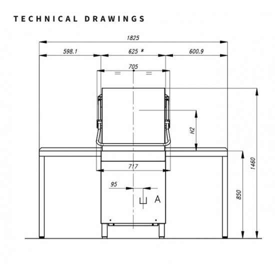 Επαγγελματικό πλυντήριο-καμπάνα πιάτων PC 07