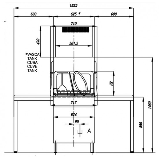 Επαγγελματικό πλυντήριο-καμπάνα PC 12 