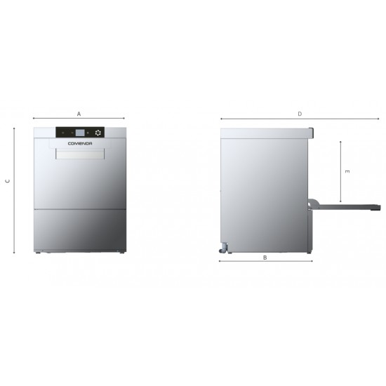 Επαγγελματικό πλυντήριο πιάτων YF 45 R