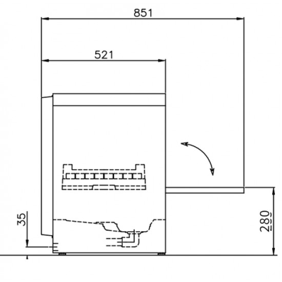Επαγγελματικό Πλυντήριο Πιάτων RB 33 DD