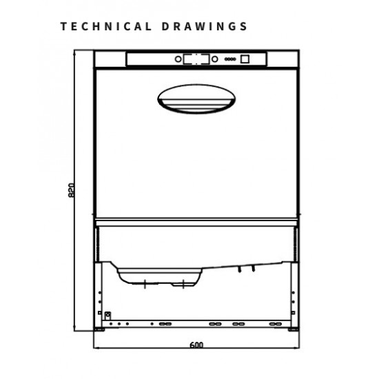 Επαγγελματικό Πλυντήριο Πιάτων RF 45 DD/3