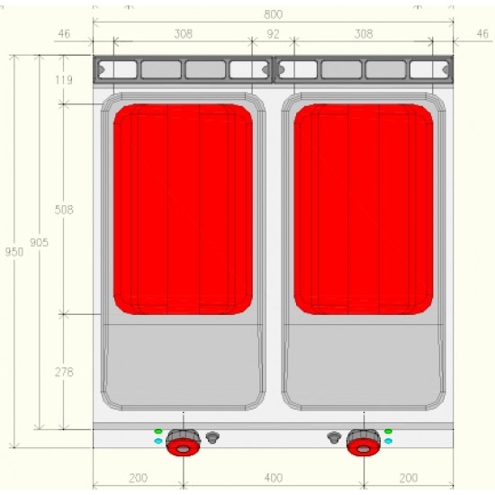 FRG92M0 - Φριτέζα αερίου