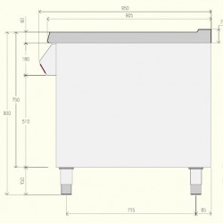 EN091MC - Κουζίνα ουδέτερου στοιχείου με μπροστινό πάνελ