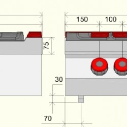 FA093T0 - Κουζίνα αερίου με 6 καυστήρες