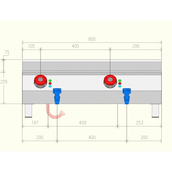 FRE72T0 - Ηλεκτρική φριτέζα με δύο bowl - Top Line