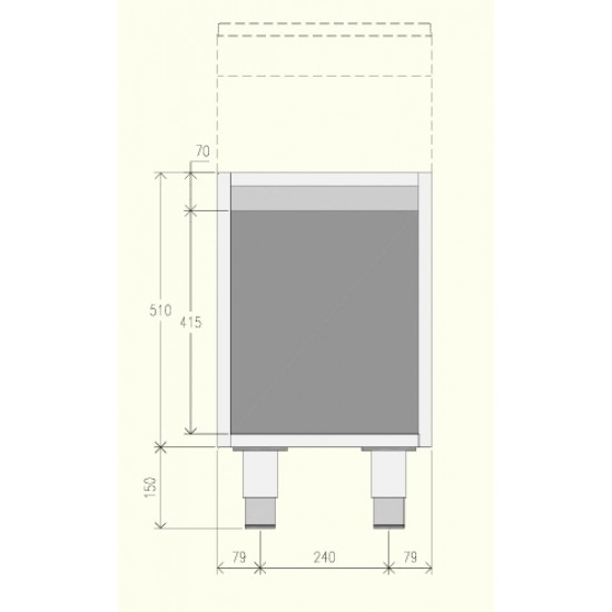 EN071B0 - Ντουλάπι με ουδέτερη ανοιχτή βάση - Top Line