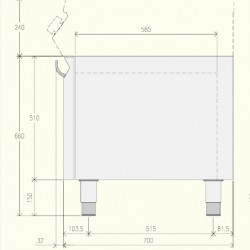 EN072BA - Ντουλάπι με ουδέτερη βάση και αρθρωτές πόρτες - Top Line