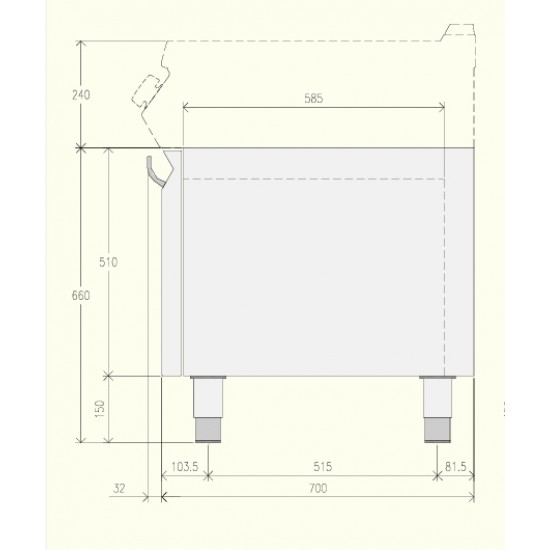 EN072BA - Ντουλάπι με ουδέτερη βάση και αρθρωτές πόρτες - Top Line