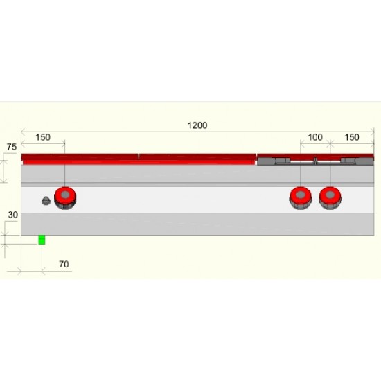 TPG73TC - Εστία μαγειρέματος αερίου με 2 καυστήρες - Top Line
