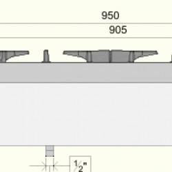 FE093T0 - Κουζίνα αερίου με 6 ερμητικούς καυστήρες