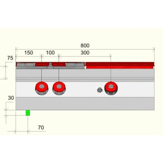 TPG92TC - Εστία μαγειρέματος αερίου με 2 καυστήρες