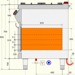 FAE73M0 - Σειρά αερίου : Ηλεκτρικός φούρνος και ντουλάπι με 6 καυστήρες 