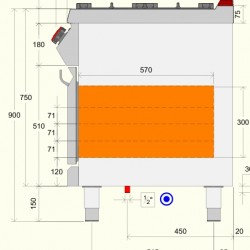 FAG72M0 - Φούρνος αερίου με 4 καυστήρες