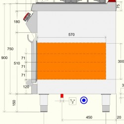 FEG73M0 - Φούρνος αερίου με ντουλάπι και 6 ερμητικούς καυστήρες 