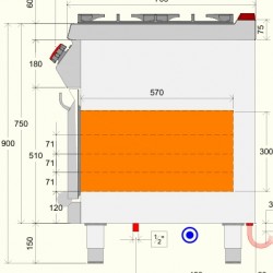 FEG73MM - Φούρνος αερίου με 4 ερμητικούς καυστήρες 