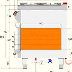 FEE73MM - Ηλεκτρικός φούρνος με 6 ερμητικούς καυστήρες