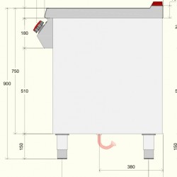 ID071M0 - επαγωγική ηλεκτρική κουζίνα 2 εστιών  