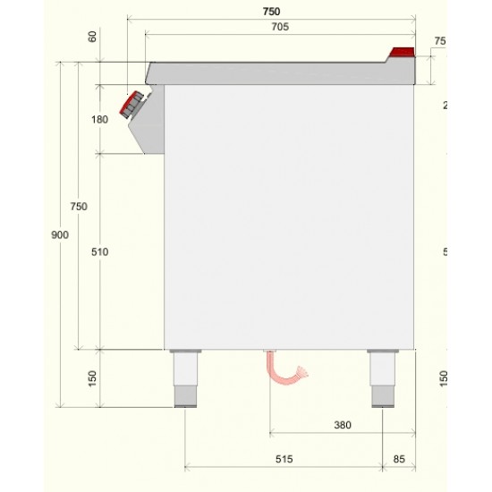 ID071M0 - επαγωγική ηλεκτρική κουζίνα 2 εστιών  