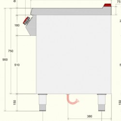 ID072M0 - επαγωγική ηλεκτρική κουζίνα 4 εστιών 