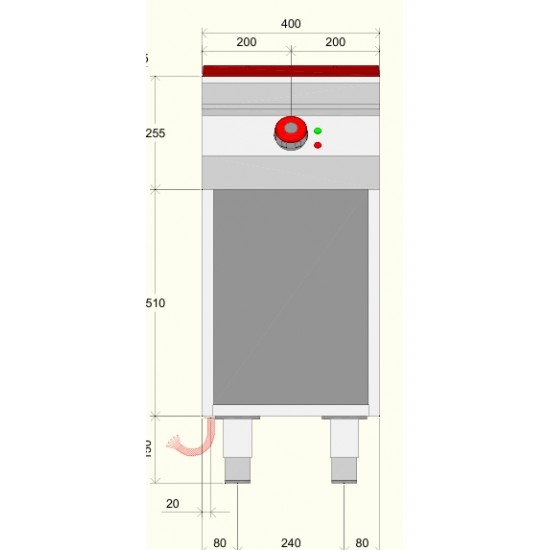 IW071M0 - μονή επαγωγική ηλεκτρική κουζίνα wok