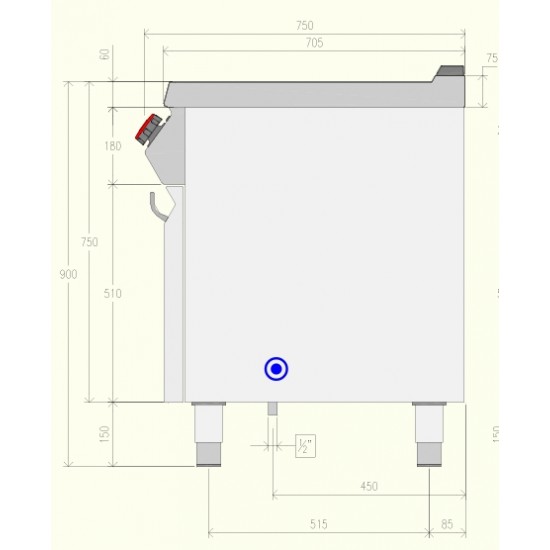 FTG72MA - Κουζίνα αερίου τηγανίσματος διπλής πλάκας