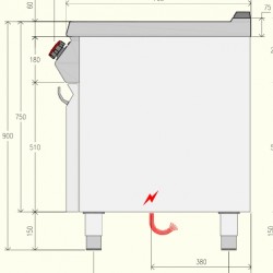 FTE71MA - Ηλεκτρική κουζίνα τηγανίσματος μονής πλάκας
