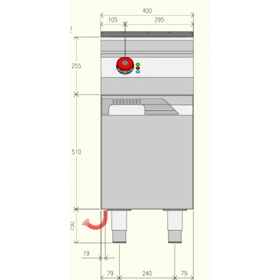 FTE71MD - Ηλεκτρική κουζίνα τηγανίσματος μονής πλάκας