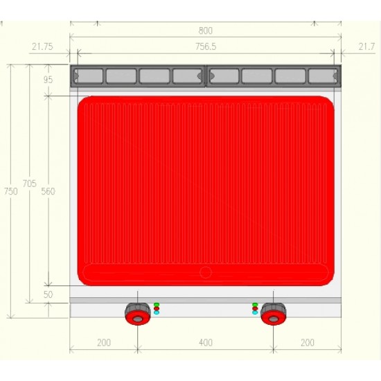 FTE72MF - Ηλεκτρική κουζίνα τηγανίσματος διπλής πόρτας 
